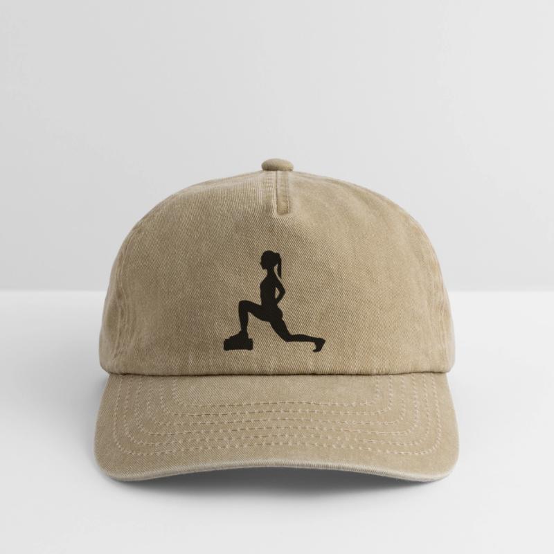 Mädchen oder Dame, die Schritte oder Aerobic macht Relaxed Vintage Cap