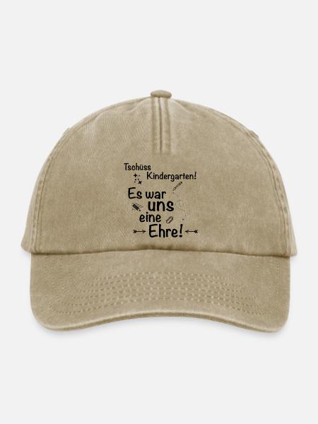Tschüss Kindergarten... - Relaxed Vintage Cap - Vintage Beige