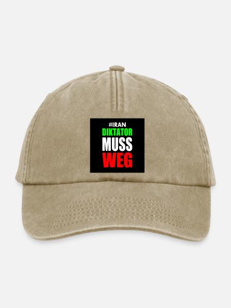 Iran diktator muss weg - Relaxed Vintage Cap - Vintage Beige