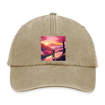 Kirschblütenzeit – Radtour - Relaxed Vintage Cap - Vintage Beige - Vorne