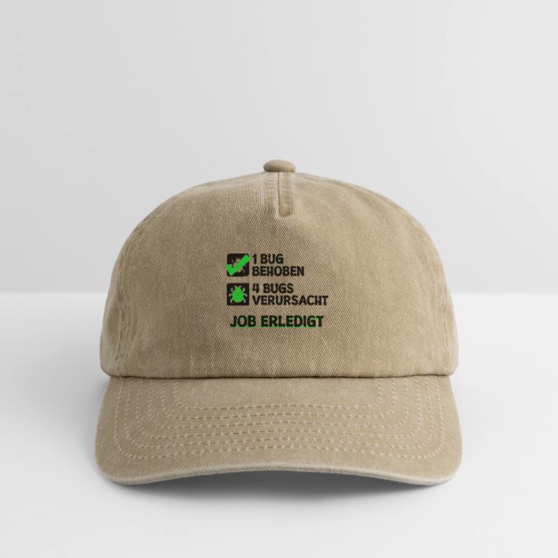 Open Source Bugfixing Bugs Developer Programmier Relaxed Vintage Cap