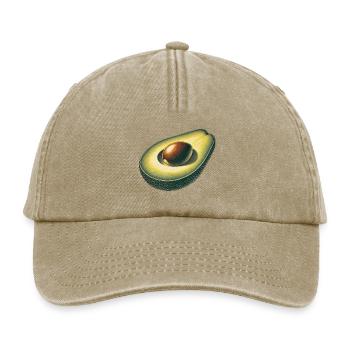Avocado Fruit Retro Look Fruit Collection - Relaxed Vintage Cap - vintage beige - Front