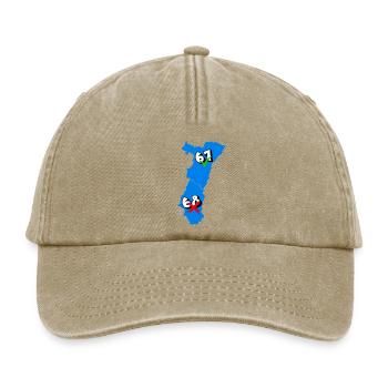 Région Alsace - Casquette vintage décontractée - beige vintage - Devant