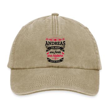 ANDREAS UN NOM UNE FIERTÉ AUCUN RIVAL - Casquette vintage décontractée - beige vintage - Devant