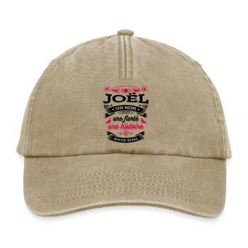 JOËL UN NOM UNE FIERTÉ AUCUN RIVAL - Casquette vintage décontractée - beige vintage - Devant