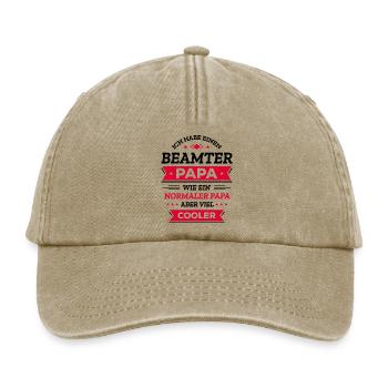 BEAMTER PAPA COOL, OFFIZIELL, STIL, SERVICE - Relaxed Vintage Cap - Vintage Beige - Vorne