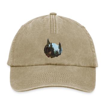 Der majestätische Hirsch – König des Wildwaldes - Relaxed Vintage Cap - Vintage Beige - Vorne