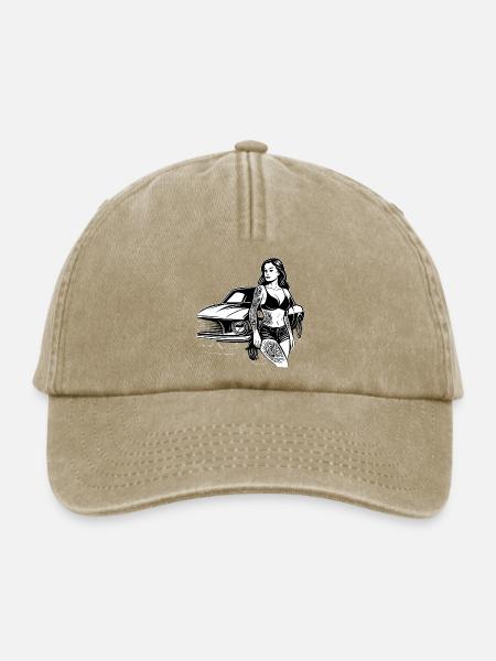 Tattoo-Pin-up und Oldtimer - Relaxed Vintage Cap - Vintage Beige