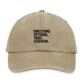 Itinéraire Optionnel Vibes Essentiel GIS Voyage - Casquette vintage décontractée - beige vintage - Devant