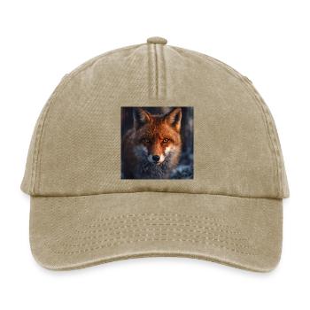 Fuchs-Erkundung bei Einbruch der Dämmerung - Relaxed Vintage Cap - Vintage Beige - Vorne