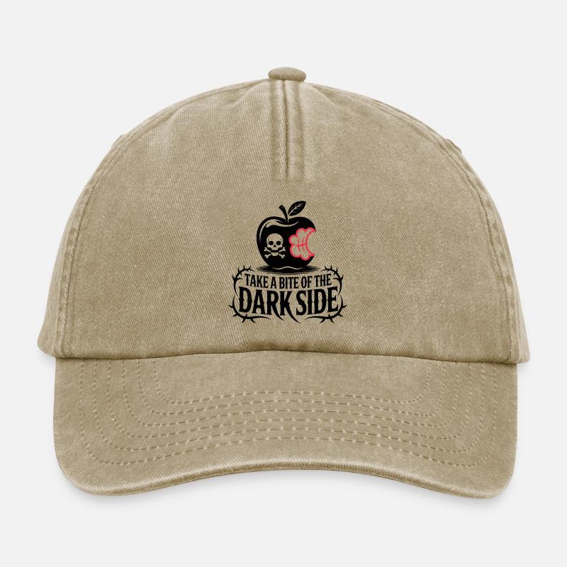Düsterer Apfel mit Biss Design - Relaxed Vintage Cap - Vintage Beige