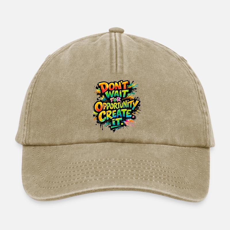 N’t_wait_ - Casquette vintage décontractée - beige vintage