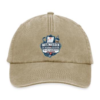 Nutznießer des Gesundheitssystems - Relaxed Vintage Cap - Vintage Beige - Vorne