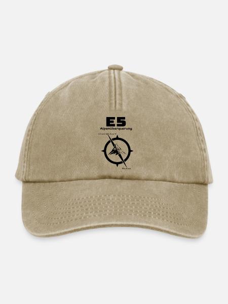 E5 Alpenüberquerung - Relaxed Vintage Cap - Vintage Beige
