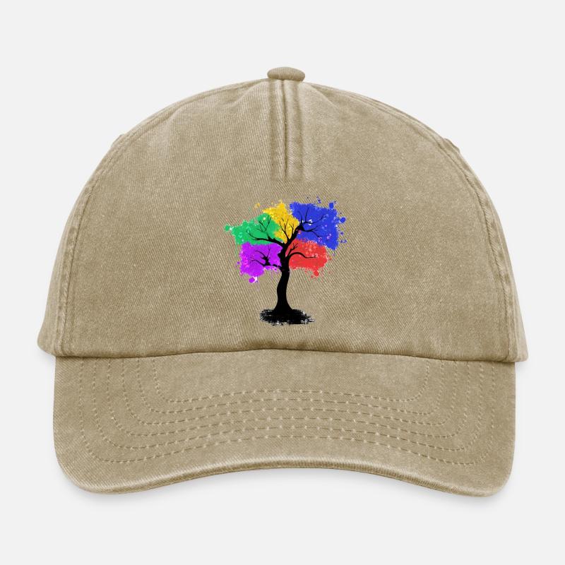 Arbre de couleur - Casquette vintage décontractée - beige vintage