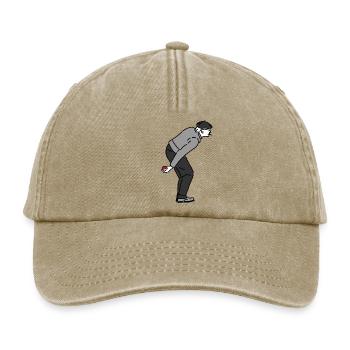 Petanque Spieler Rechtshänder - Relaxed Vintage Cap - Vintage Beige - Vorne