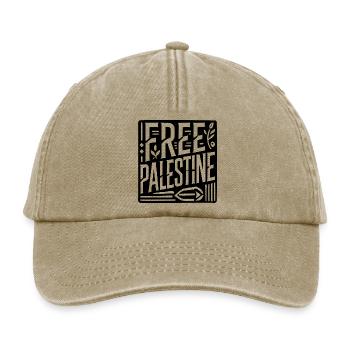 Free palestine - Relaxed Vintage Cap - Vintage Beige - Vorne