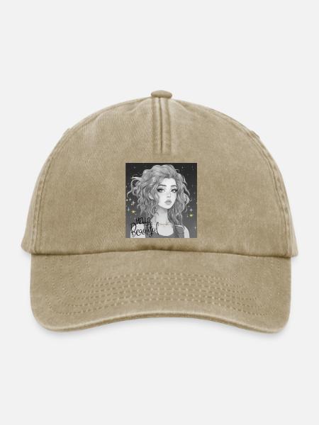 Hello Beautiful - Relaxed Vintage Cap - Vintage Beige