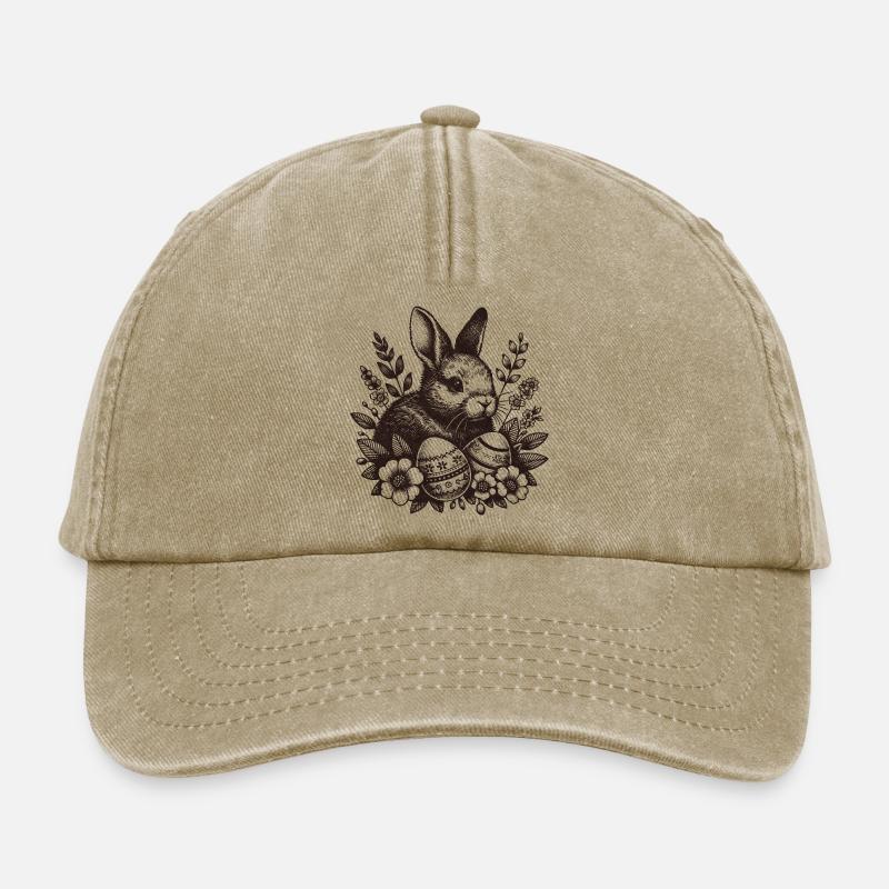 Easter Bunny - Relaxed Vintage Cap - vintage beige