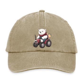 Éleveur de tracteurs à ours polaires - Casquette vintage décontractée - beige vintage - Devant
