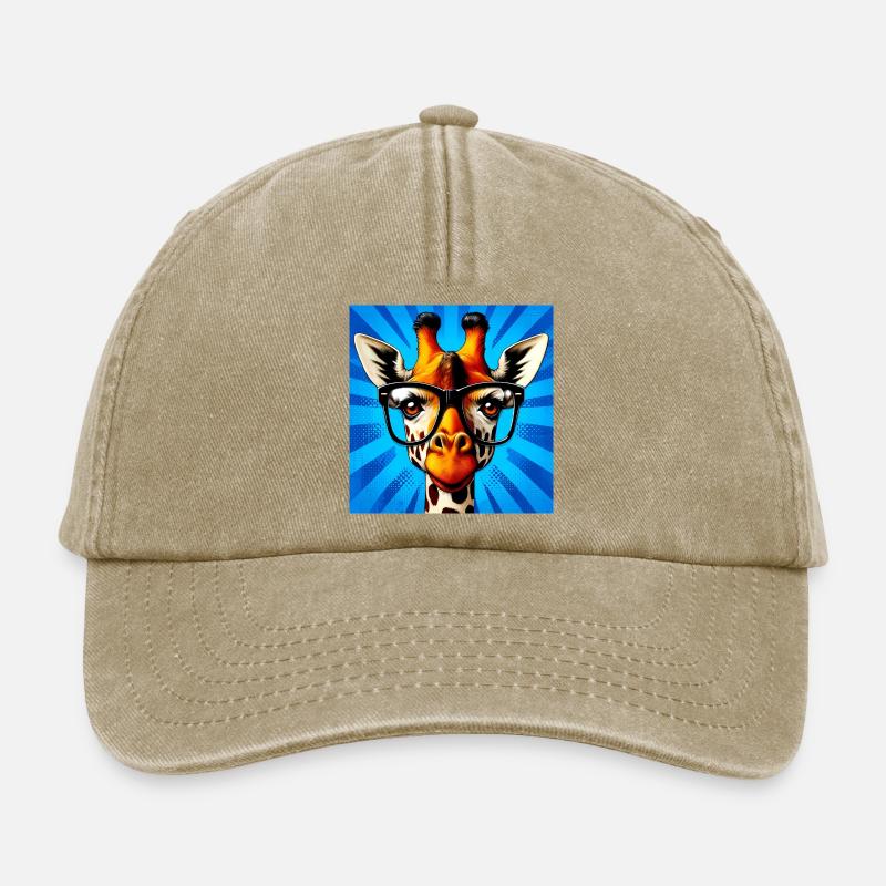 girafe - Casquette vintage décontractée - beige vintage
