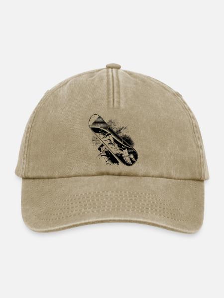 Snowboard Zeichnung - Relaxed Vintage Cap - Vintage Beige