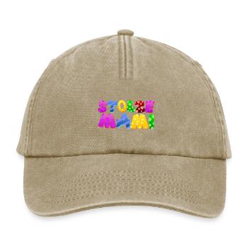 Baby Eltern Kind Geschenk Sprüche Geburt Mama Papa - Relaxed Vintage Cap - Vintage Beige - Vorne