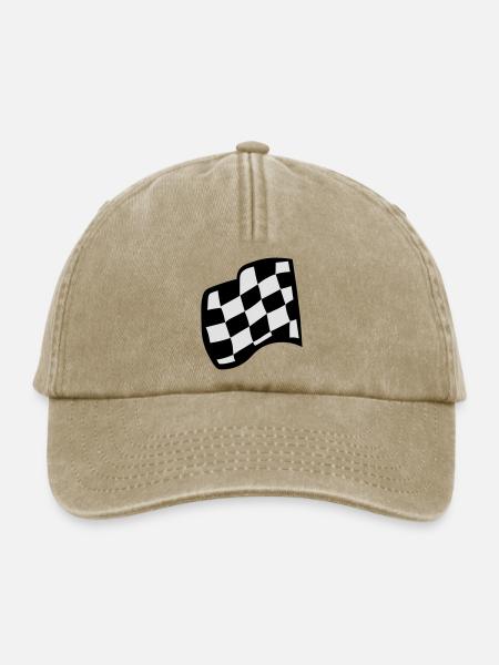 Zielflagge, Racing - Relaxed Vintage Cap - Vintage Beige
