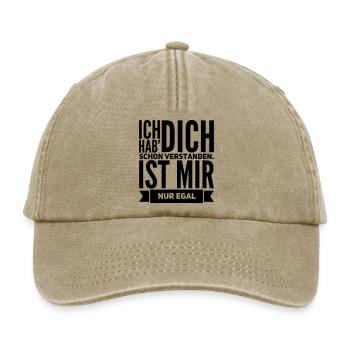 lustige Sprüche IST MIR EGAL Geschenk - Relaxed Vintage Cap - Vintage Beige - Vorne