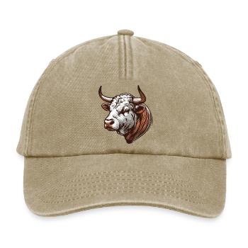 Stier - Relaxed Vintage Cap - Vintage Beige - Vorne