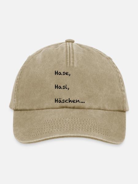 Hase, Hasi, Häschen - Relaxed Vintage Cap - Vintage Beige