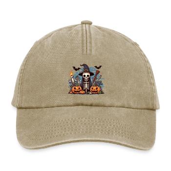 Mr. Bone Spooky Halloween 4 - Relaxed Vintage Cap - vintage beige - Front