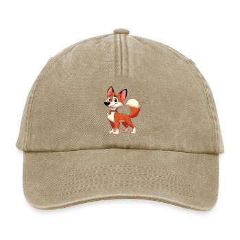 Fox Terrier 3 - Relaxed Vintage Cap - vintage beige - Front