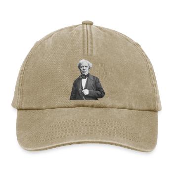 Helden der Wissenschaft: Michael Faraday - Relaxed Vintage Cap - Vintage Beige - Vorne