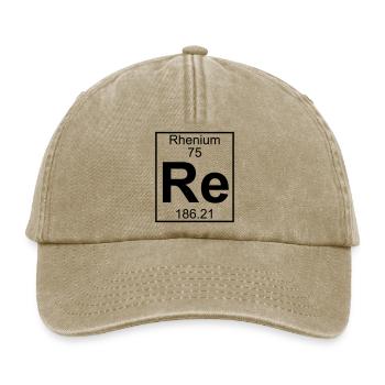 Rhenium (Re) (element 75) - Relaxed Vintage Cap - vintage beige - Front