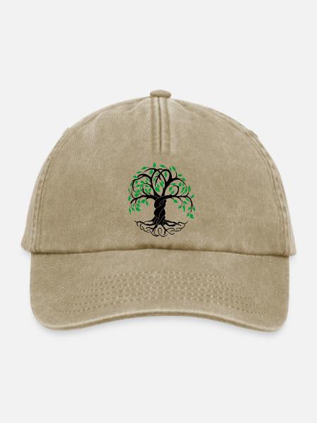 Yggdrasil der Baum des Lebens - Relaxed Vintage Cap - Vintage Beige