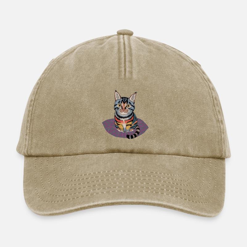 Katze Heavyweight Oversized - Relaxed Vintage Cap - Vintage Beige