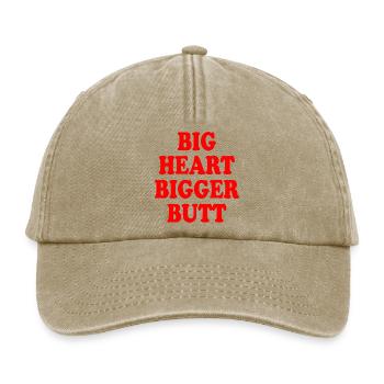 big heart bigger butt - Relaxed Vintage Cap - vintage beige - Front