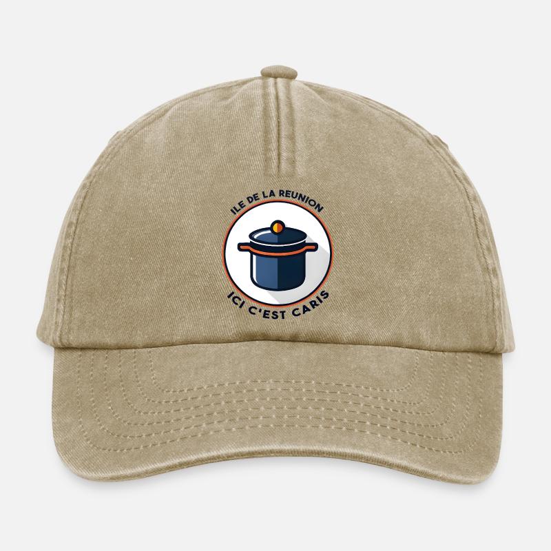 Reunion Island Pride Geschenkidee - Relaxed Vintage Cap - Vintage Beige