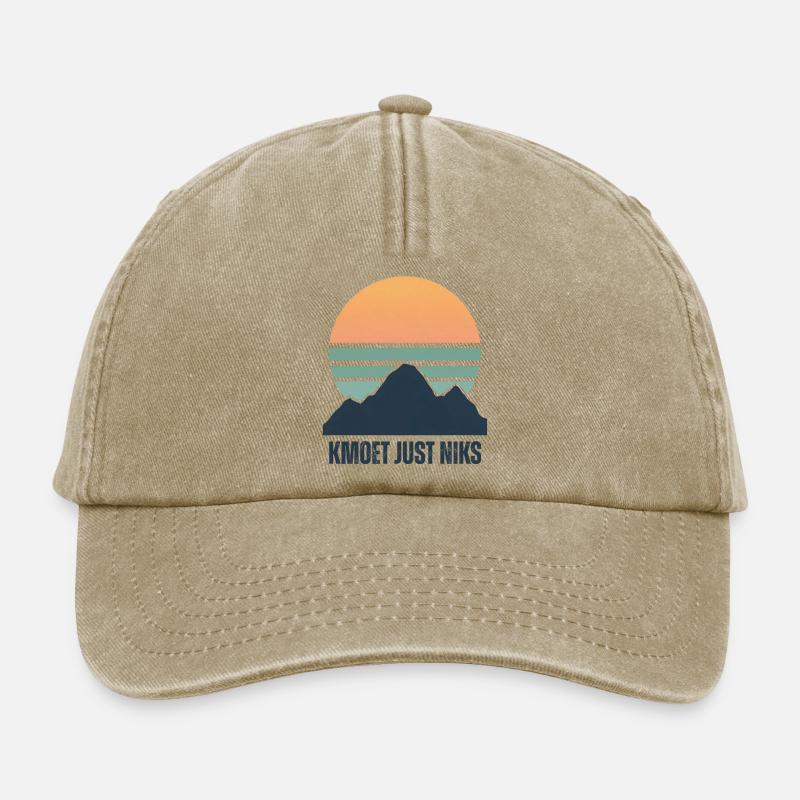 Kmoet just nothing, Dialecte anversois Chemises - Casquette vintage décontractée - beige vintage