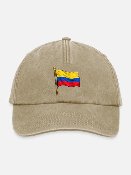 Kolumbien Flagge - Relaxed Vintage Cap - Vintage Beige
