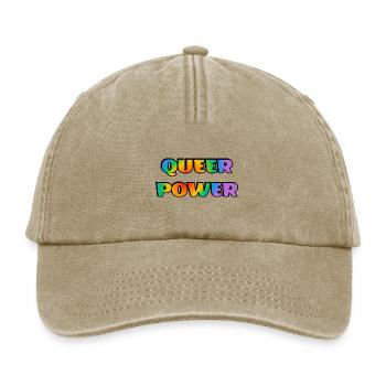 Pouvoir queer - Casquette vintage décontractée - beige vintage - Devant