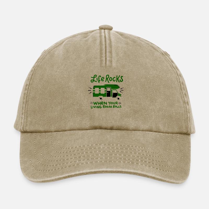 camping - Relaxed Vintage Cap - vintage beige
