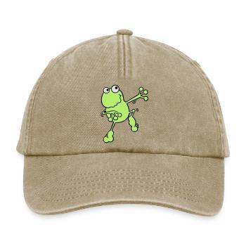 Tanzender Frosch - Relaxed Vintage Cap - Vintage Beige - Vorne