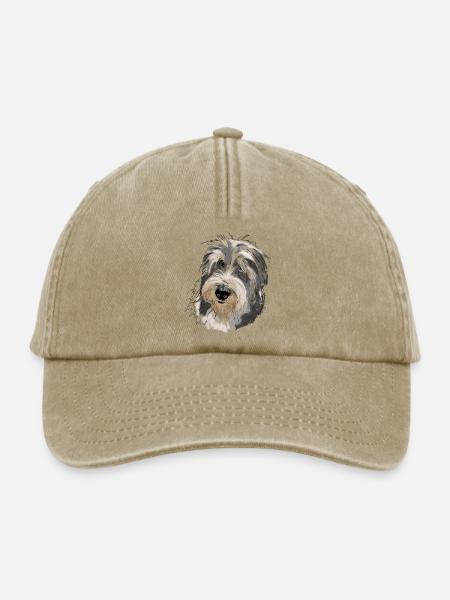 Bearded Collie - Relaxed Vintage Cap - Vintage Beige