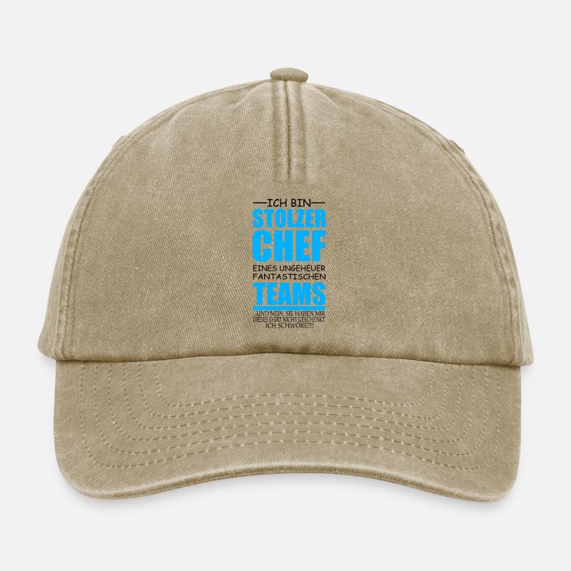 lustiges Chef Geschenk stolzer Chef Idee - Relaxed Vintage Cap - Vintage Beige