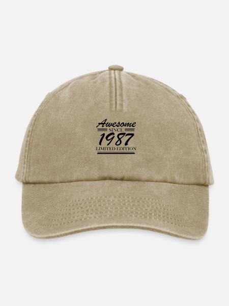 1987 - Jahrgang 1987 - Relaxed Vintage Cap - Vintage Beige