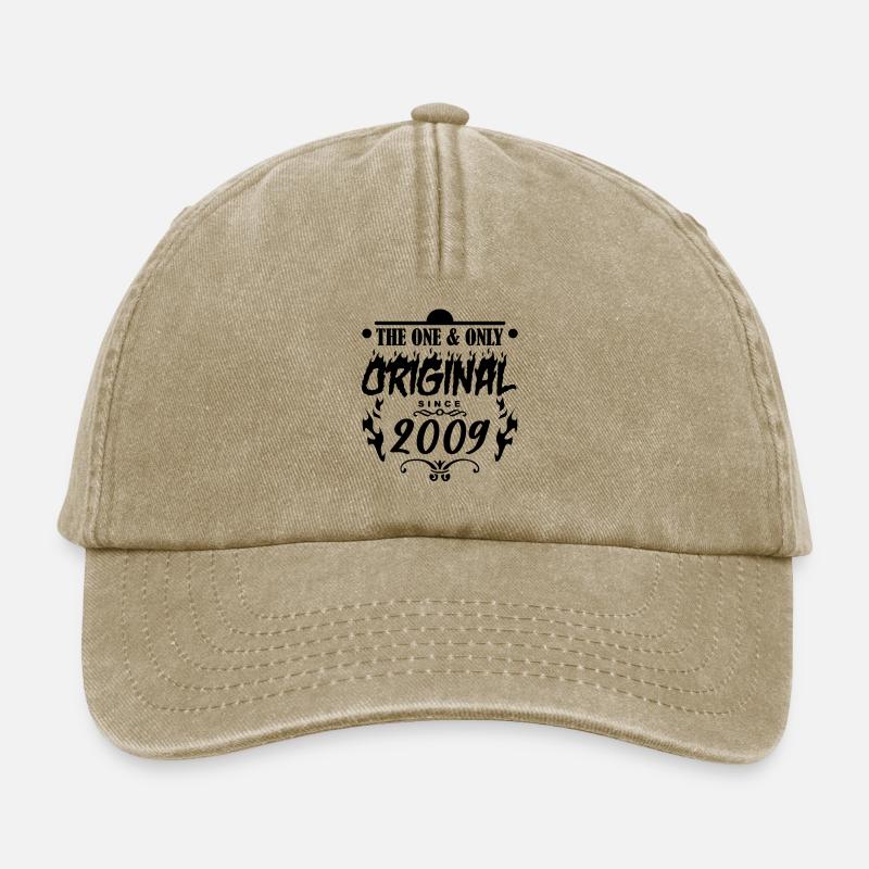 2009 - Année de construction 2009 - Année de construction 2009 - Casquette vintage décontractée - beige vintage