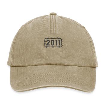 Anniversaire Vintage 2011 fil de fer barbelé - Casquette vintage décontractée - beige vintage - Devant