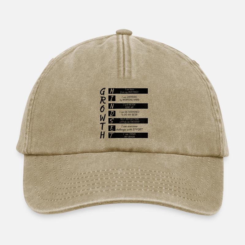 GROWTH MINDEST - Relaxed Vintage Cap - vintage beige